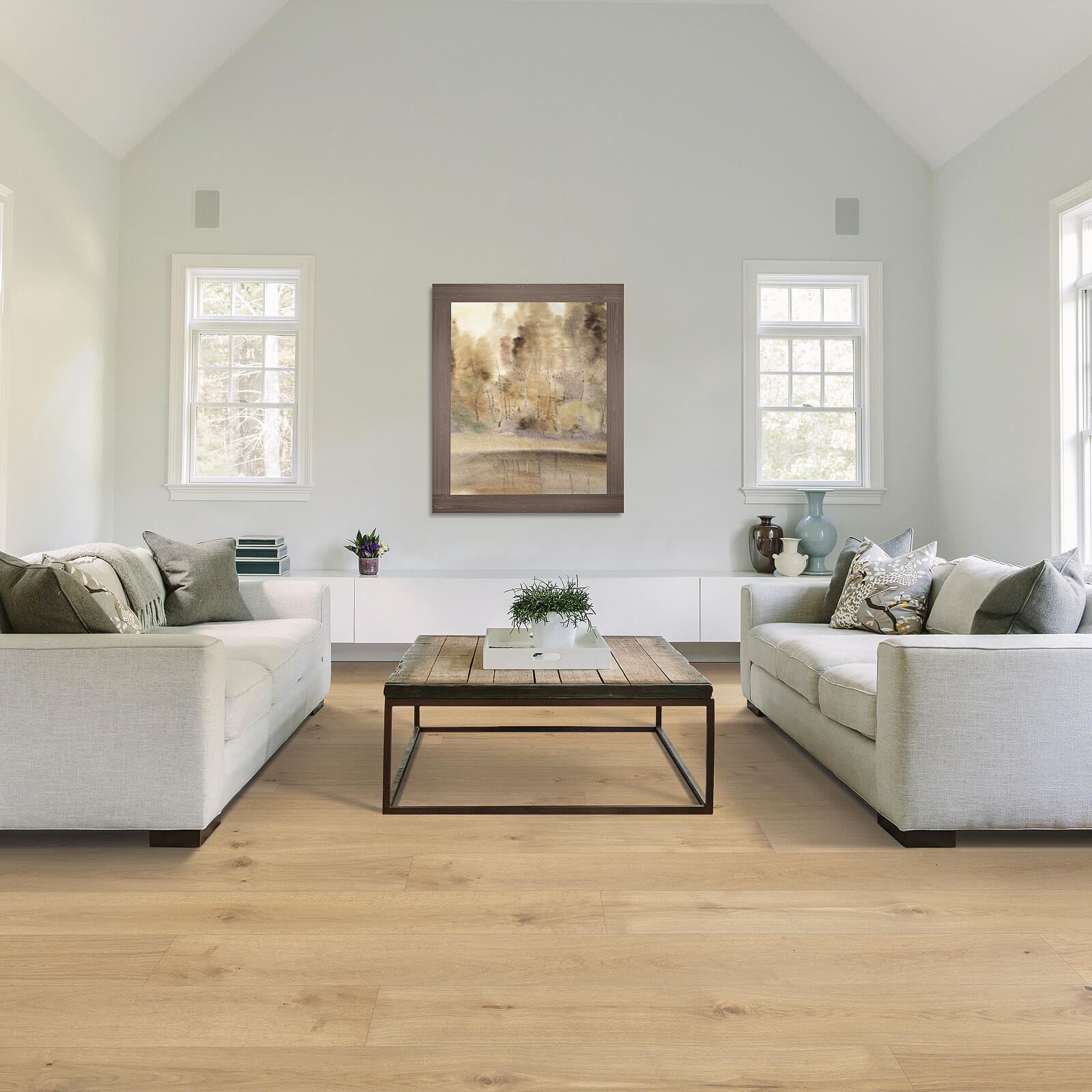 Living room hardwood Flooring | JR Floors and Window Coverings